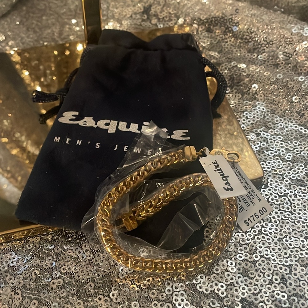 Esquire Gold Tone Stainless Steel bracelet
